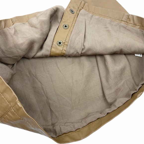 Free People Faux Vegan Leather Button Down Skirt 2 - Picture 6 of 8